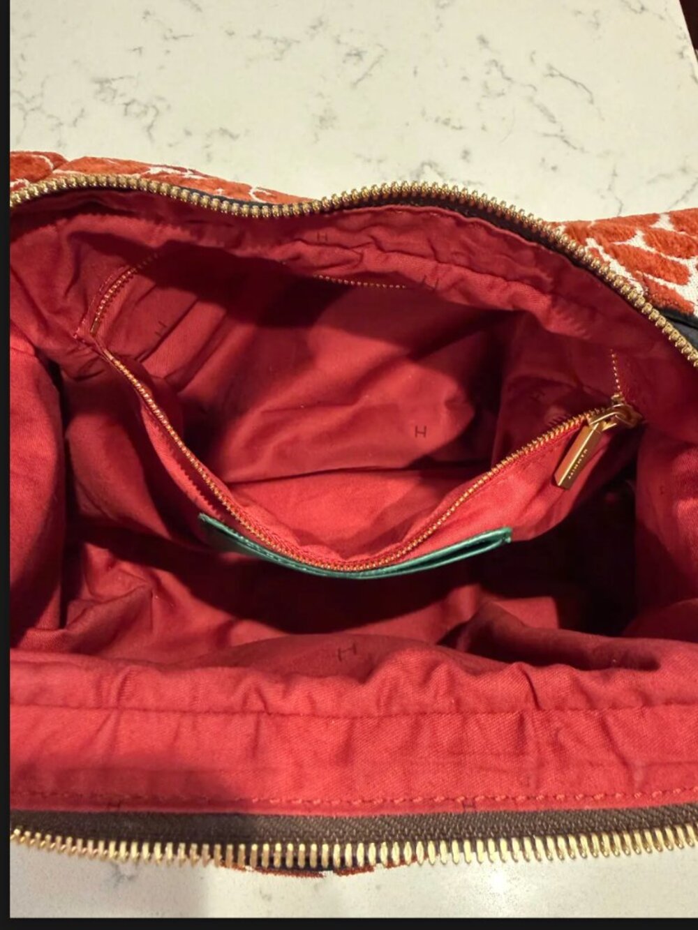 Hammitt *Morgan* Texas Tapestry Crossbody | EUC | Gold Accents | Black Leather - Picture 10 of 12